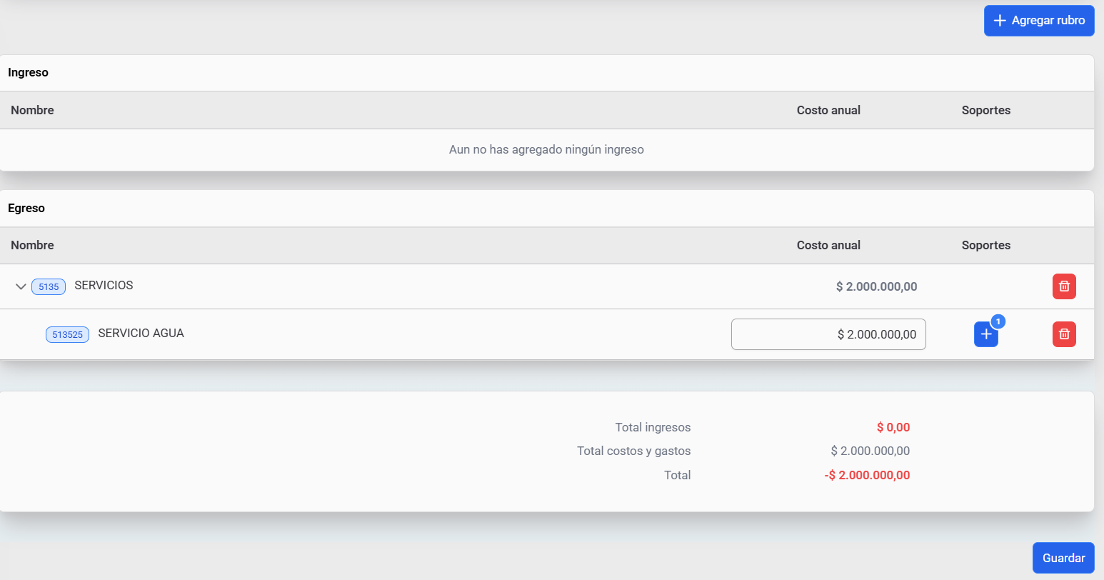 Boton soporte exitoso